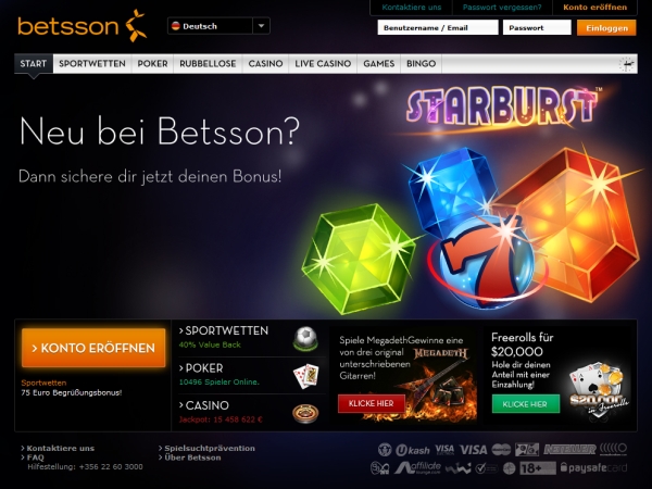 Betsson Casino Online